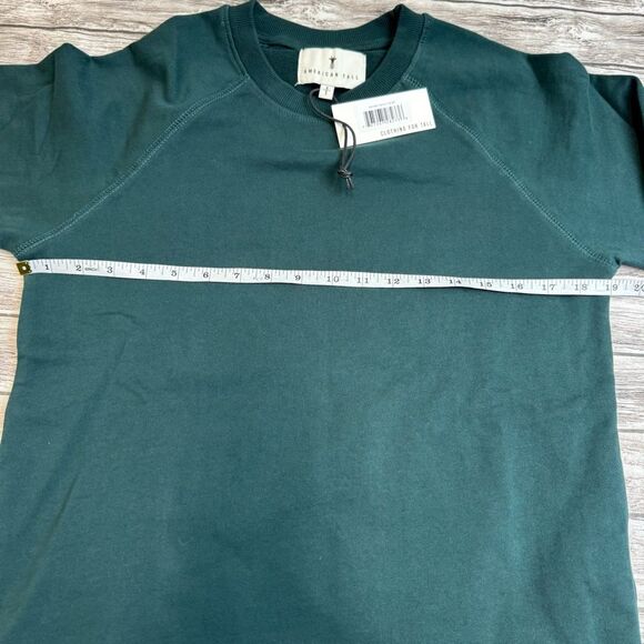 American Tall Womens Wearever French Terry Sweatshirt S SM Small ST Tall Emerald - Picture 8 of 12
